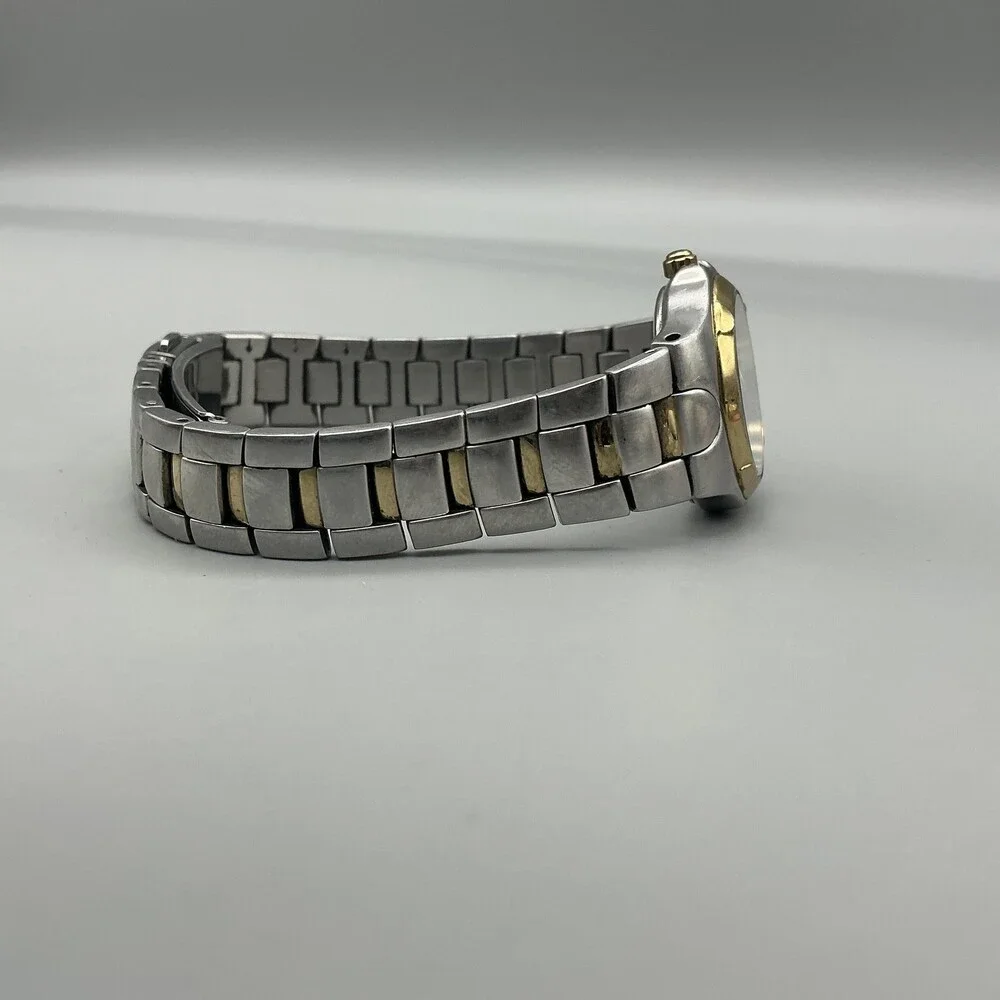 Citizen Eco-Drive WR 100 Womens Watch 25mm Black Dial Silver Gold Two Tone 6.75